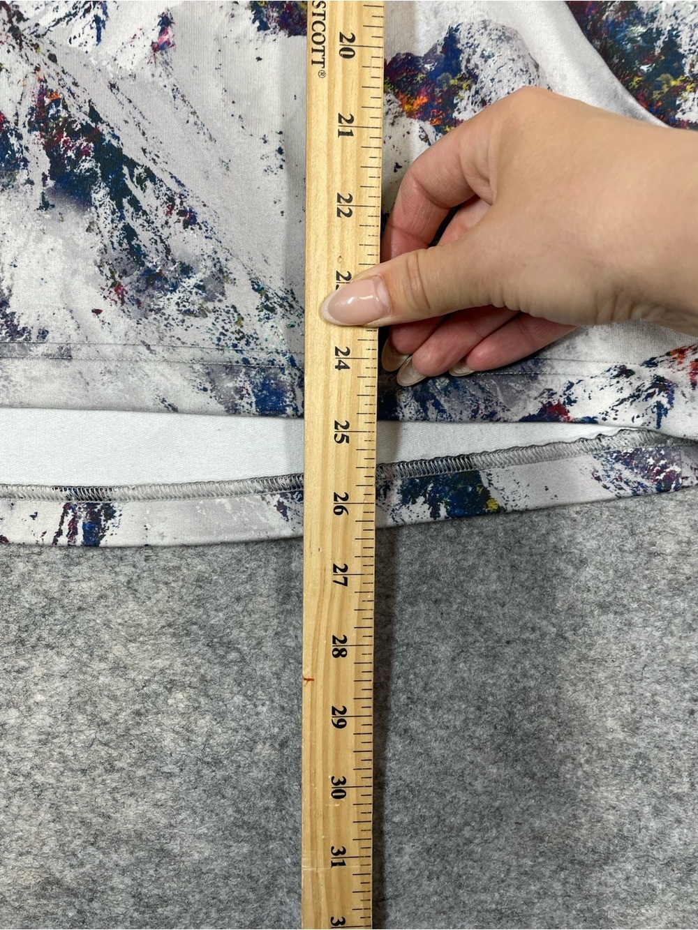 Mountain Force Ski Base Layer Top Mountain Print White Large Winter Sport Cozy - Picture 4 of 12
